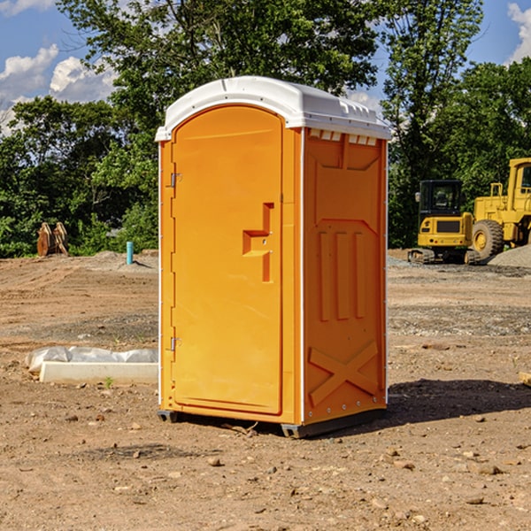 how often are the portable restrooms cleaned and serviced during a rental period in Ellis Grove IL